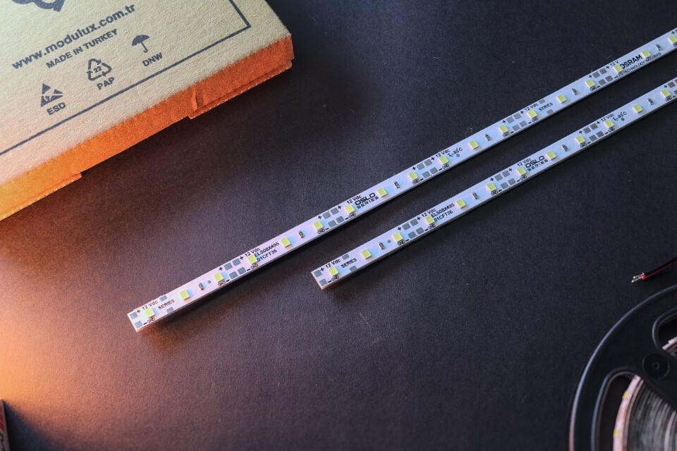 14.4W / MT Sabit Voltaj 12V Linear LED Modül 3M Bantlı Çubuk LED - ELS08X495-01CFT36