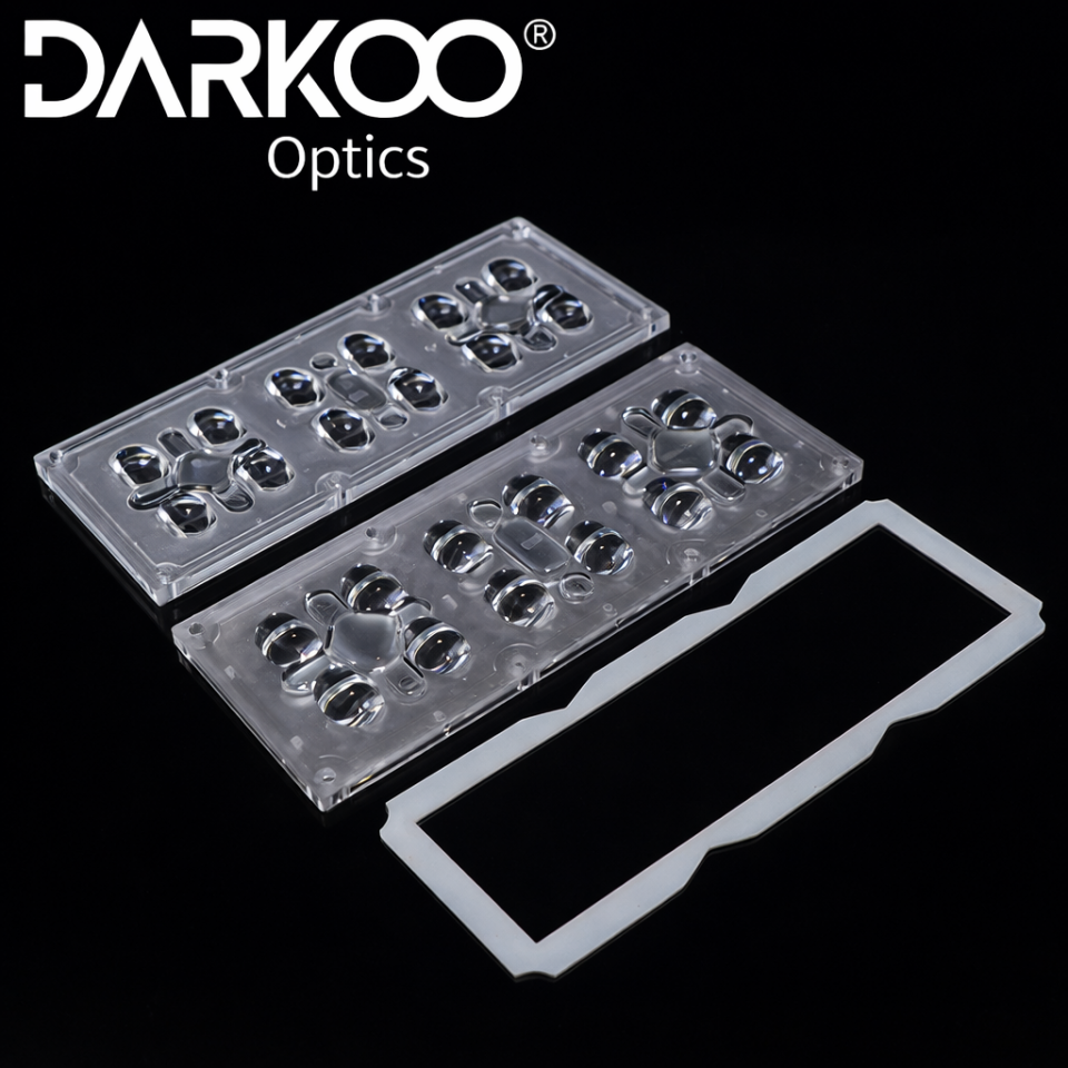 Darkoo 2X6 LED Lens Sokak Armatür Lensi | Contalı IP Uyumlu | 5050, 3535, 3030 SMD Modül