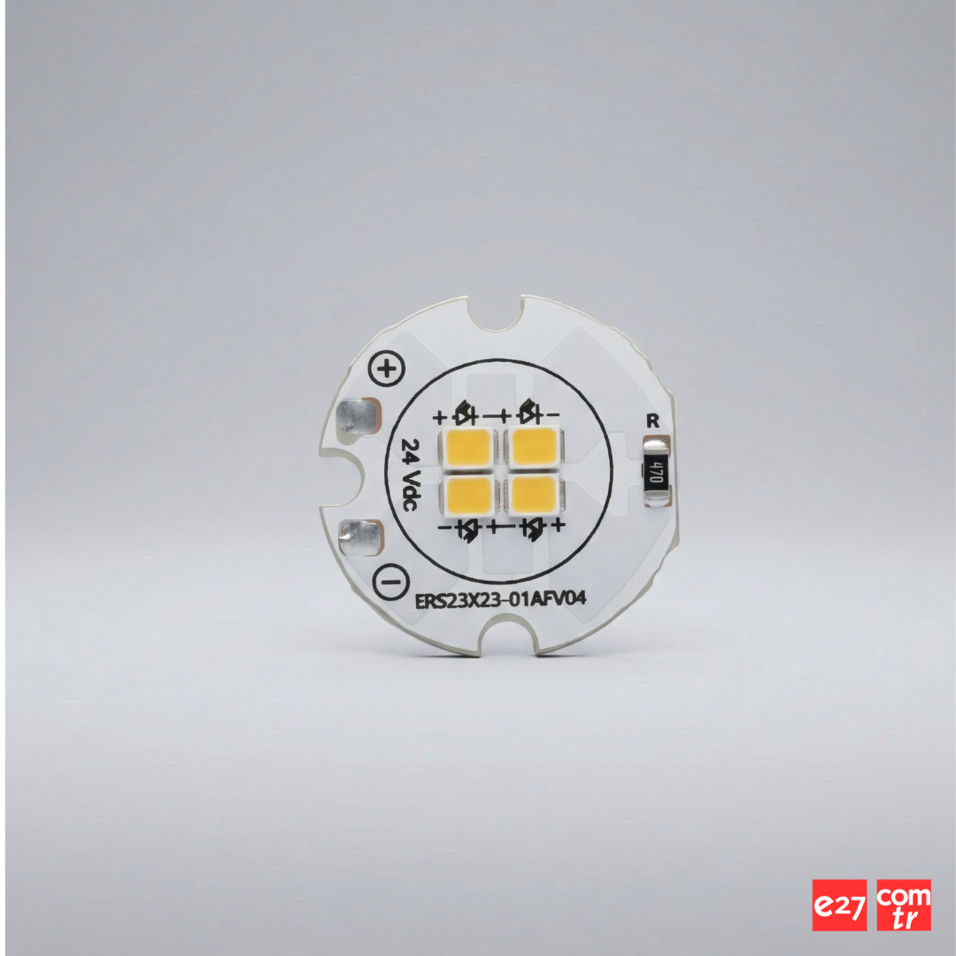 23mm 24V Yuvarlak LED Modül | 4x2835 LED 2.5W Alüminyum PCB - ERS23X23-01AFV04