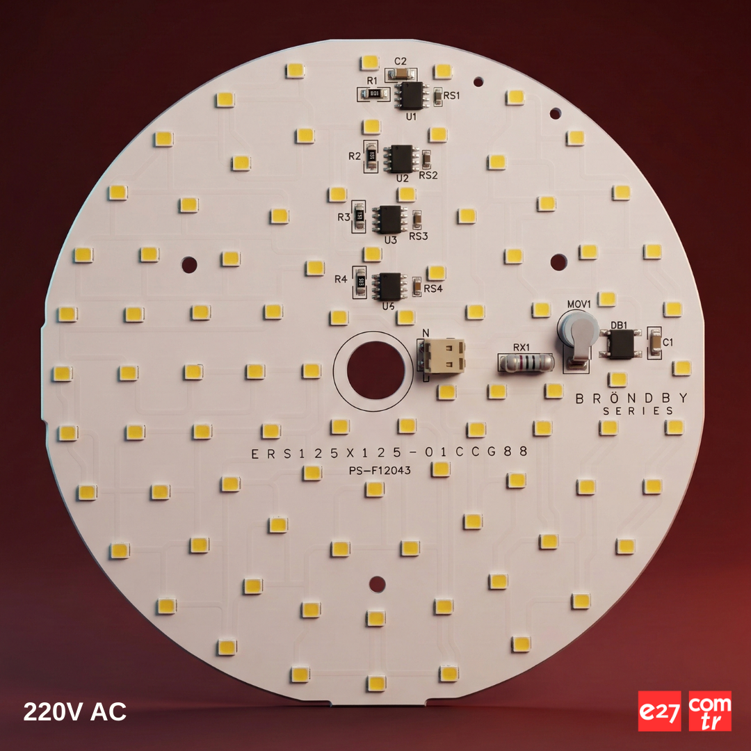 220V AC 24W Downlight Yuvarlak LED Modül 125mm | 88 LED Driver Gerektirmeyen Alüminyum PCB
