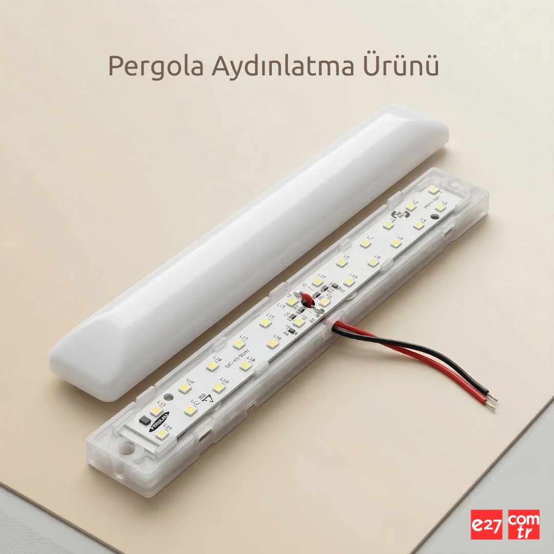 Pergola LED Aydınlatma 24V 4.5W | 200mm Tente Pergola LED Modül Günışığı 3000K