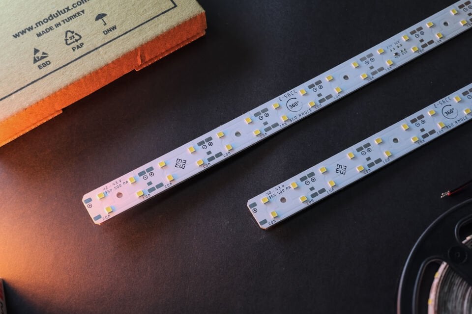 Lineer LED Modül Seti 1 Metre | 2x50cm Çift Sıra LED Modül + 40W 350mA Driver