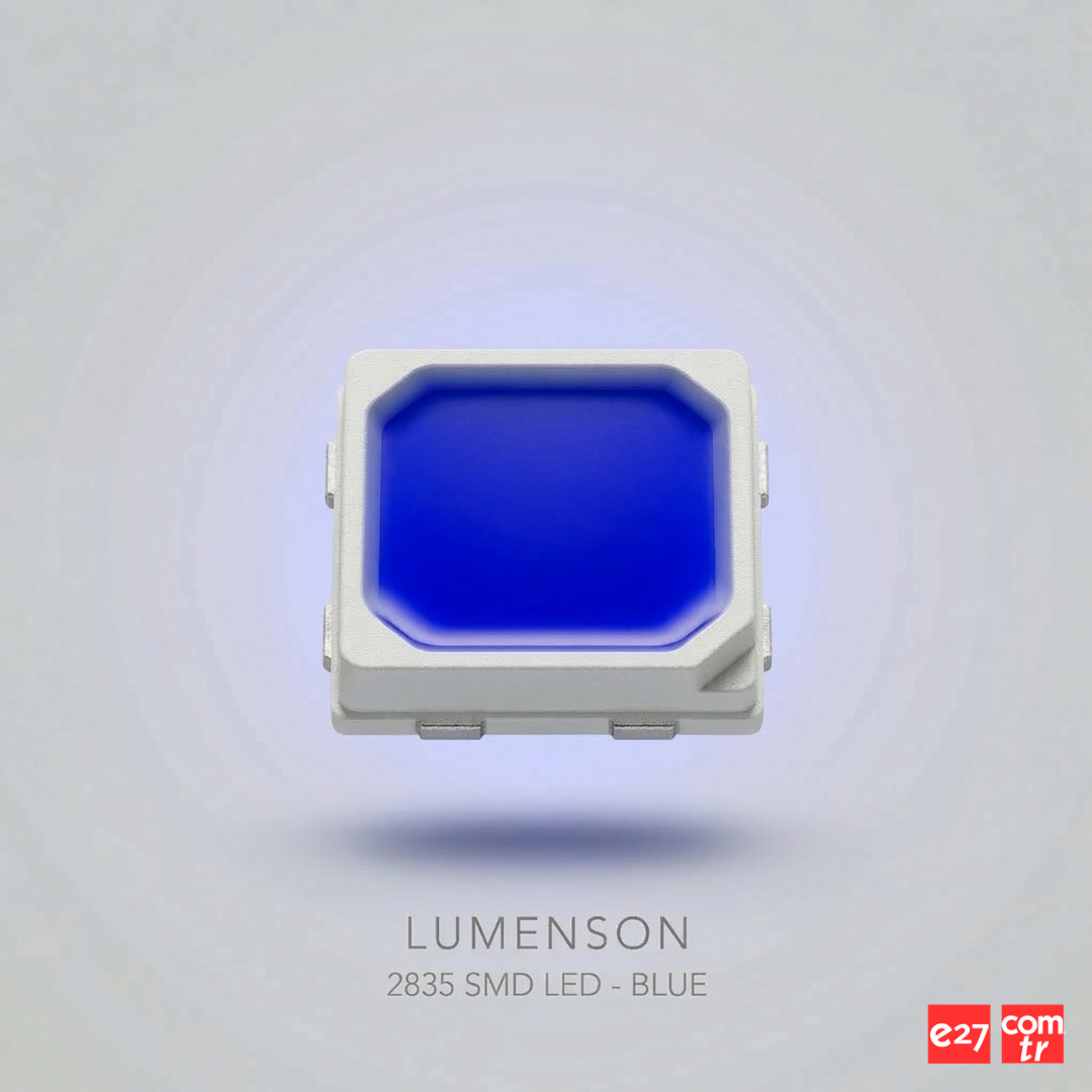Lumenson 2835 Blue LED Chip 3V 150mA | Mavi SMD LED - 16.000 Adet ( 1 Makara )