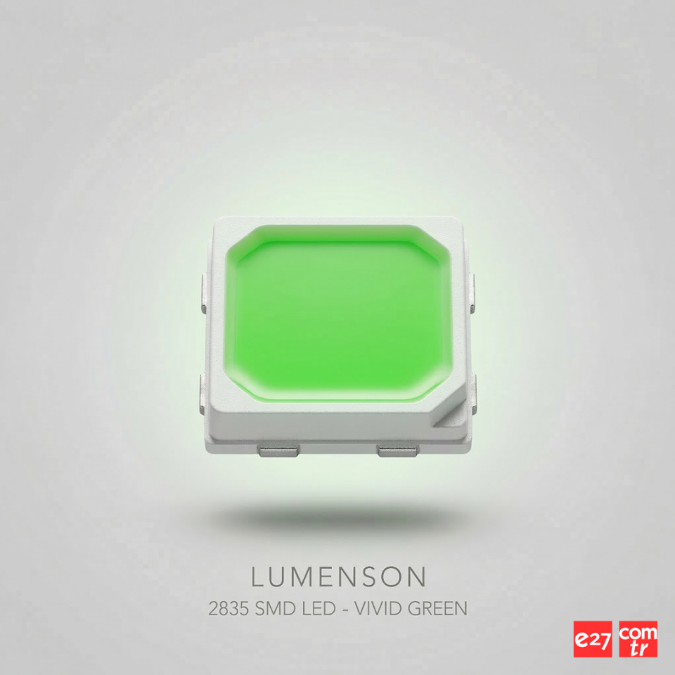 Lumenson 2835 Green LED Chip 3V 150mA | Yeşil SMD LED - 16.000 Adet ( 1 Makara )