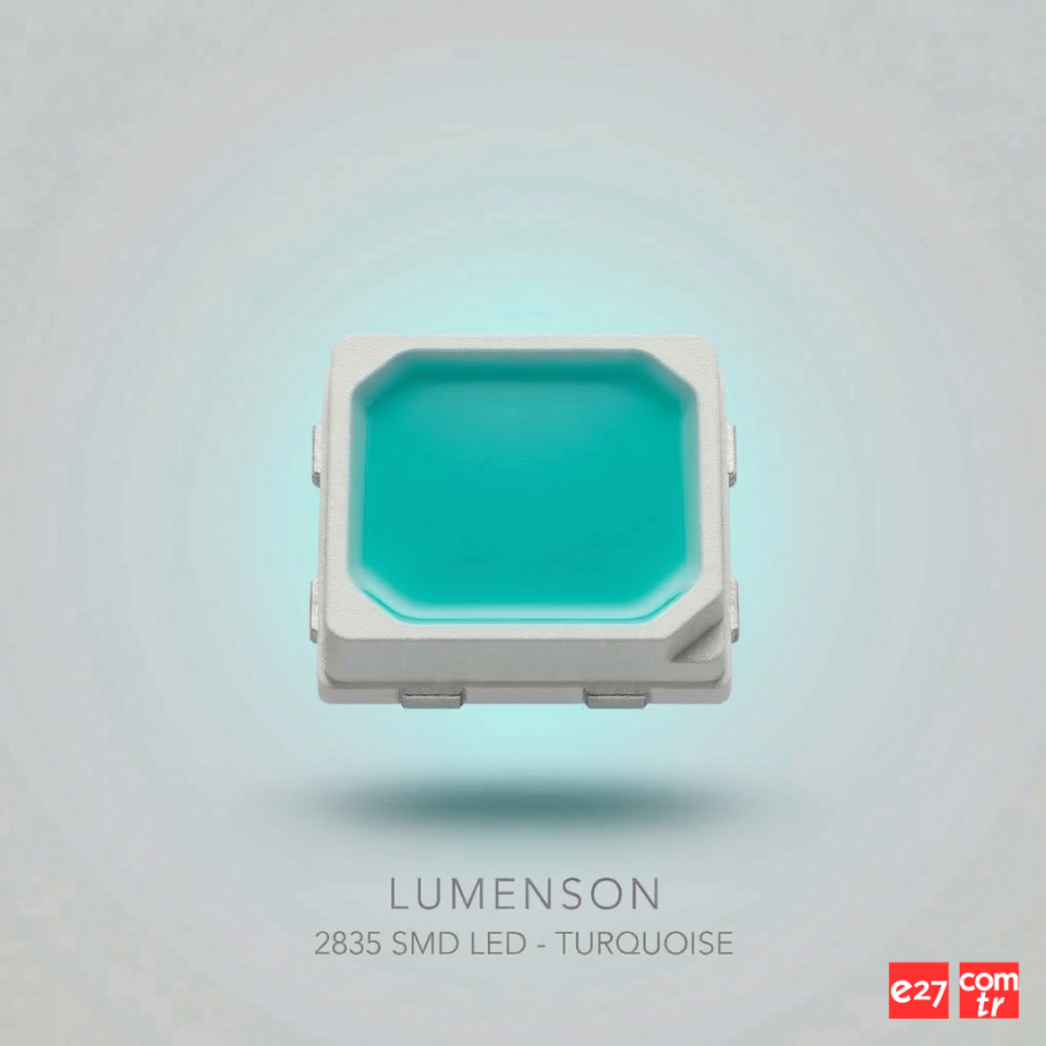 Lumenson 2835 Turqoise LED Chip 3V 150mA | Turkuaz SMD LED - 16.000 Adet ( 1 Makara )