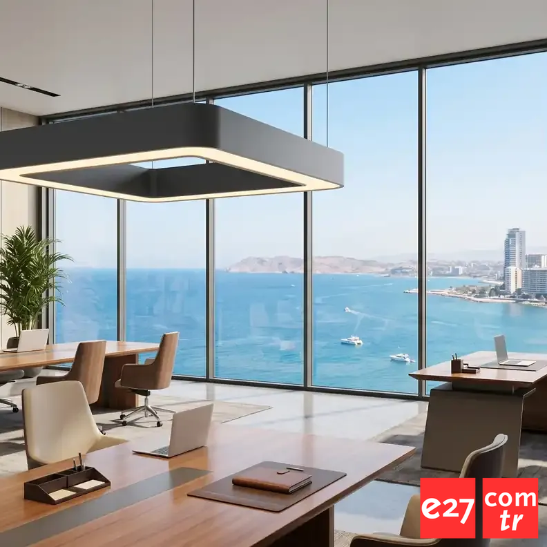 Kare Oval Simit LED Aydınlatma - Modern Sarkıt SİYAH - 3000K - 80X80 96W