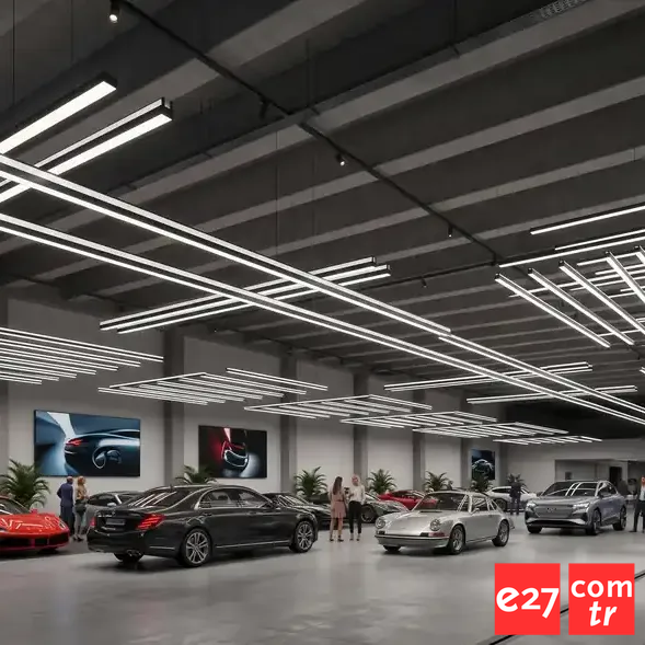 50x85 cm Lineer LED Avize - Modern Sarkıt Armatür BEYAZ - 4000K - 250CM 80W