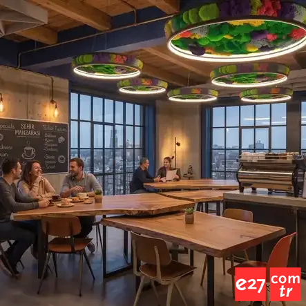 Modern Yosunlu LED Sarkıt Avize - İnce Moss Halka