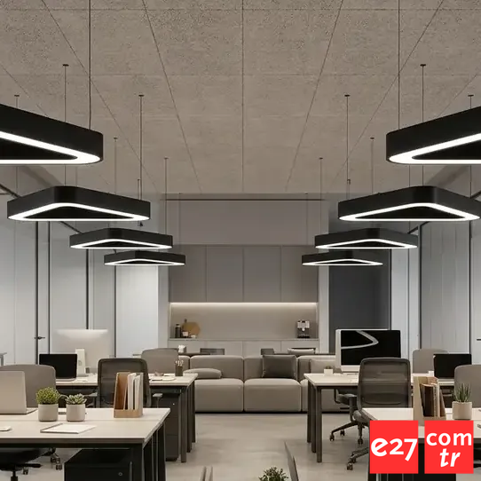 Delta Üçgen Ofis Aydınlatma Armatürü