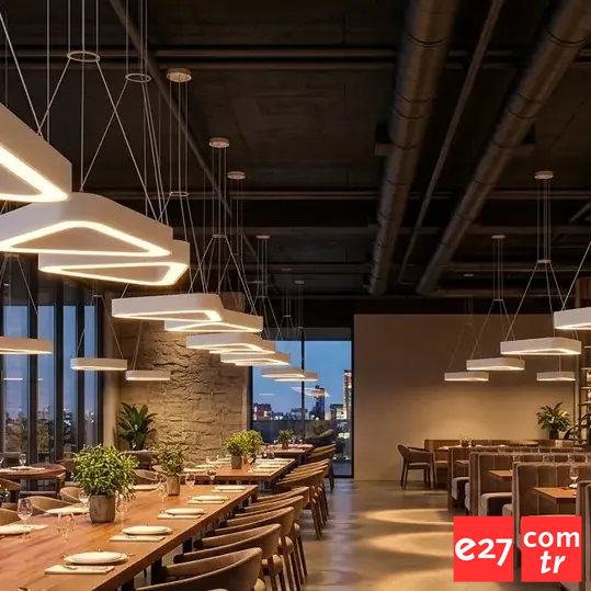 Delta Üçgen Ofis Aydınlatma Armatürü BEYAZ - 4000K - 120X120CM 110W